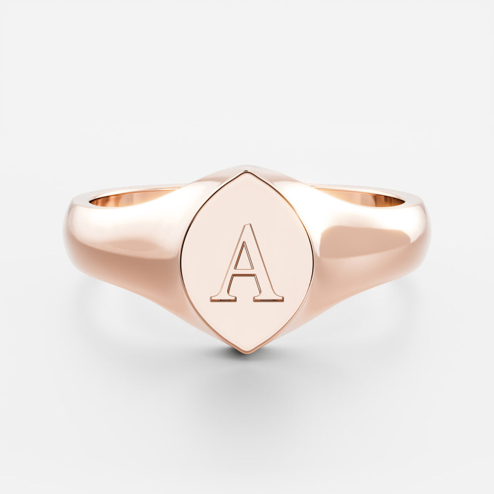 
                      
                        Signature Marquise Signet Ring
                      
                    