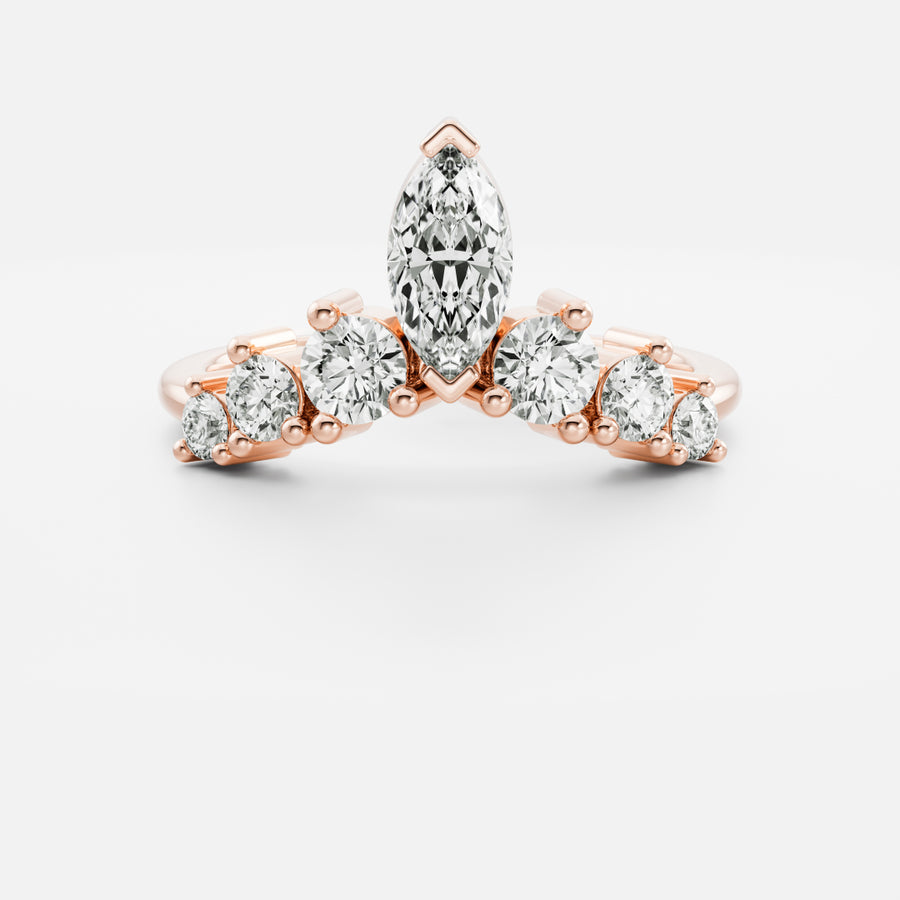 The Diana Ring - Crown Wedding Ring