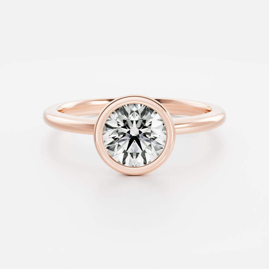 The Isla Ring - Round Bezel Solitaire