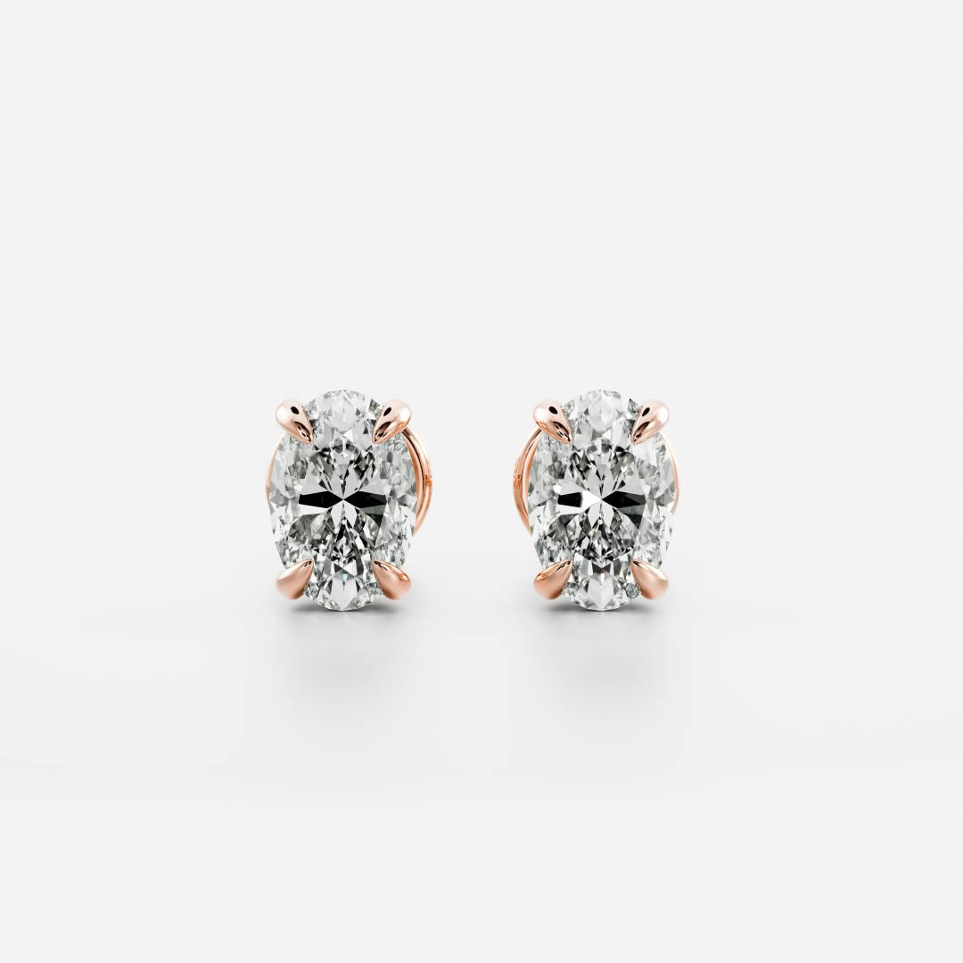 The Iris Earrings - Oval Studs - TMC Fine Jewellers