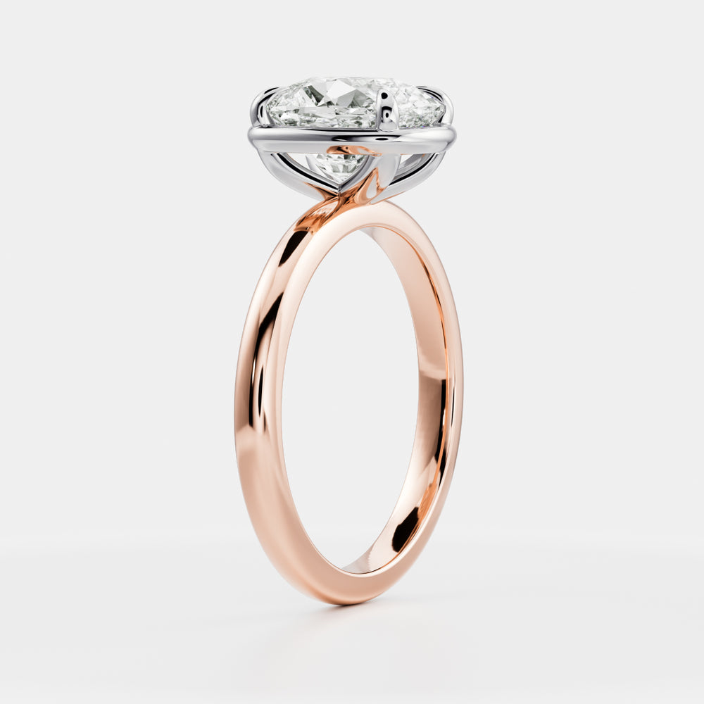 
                      
                        The Ophelia Ring - Elongated Cushion Georgian Solitaire
                      
                    
