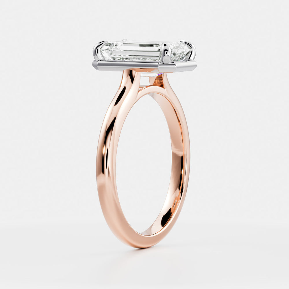 
                      
                        The Audrey Ring - Emerald Cathedral Georgian Solitaire
                      
                    