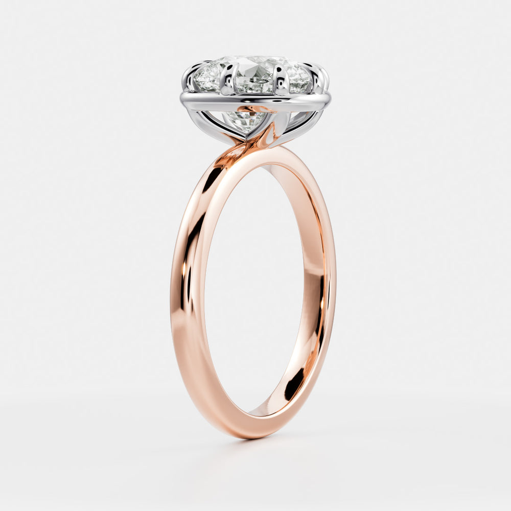 
                      
                        The Ophelia Ring - Elongated Cushion Georgian Solitaire
                      
                    