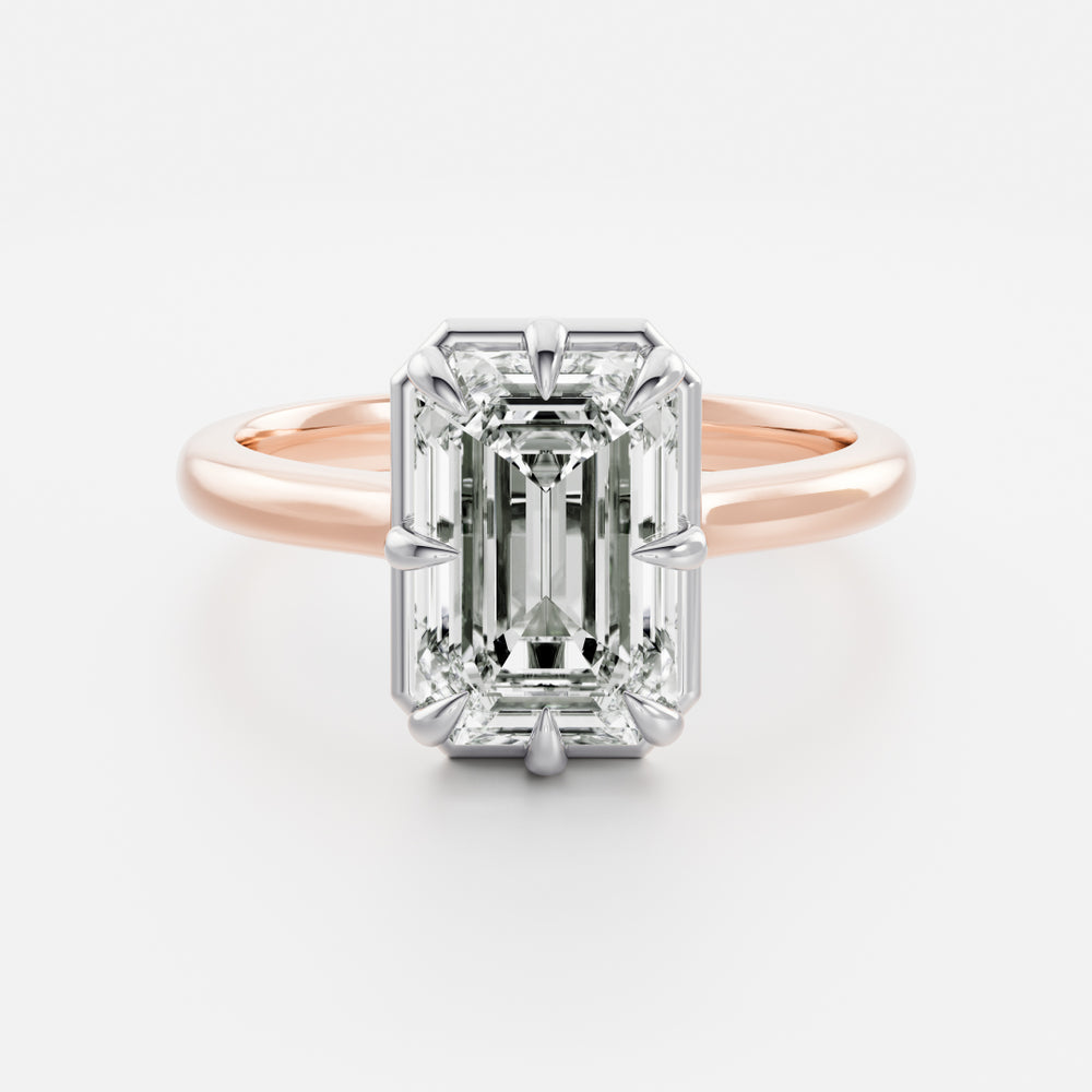 
                      
                        The Audrey Ring - Emerald Cathedral Georgian Solitaire
                      
                    
