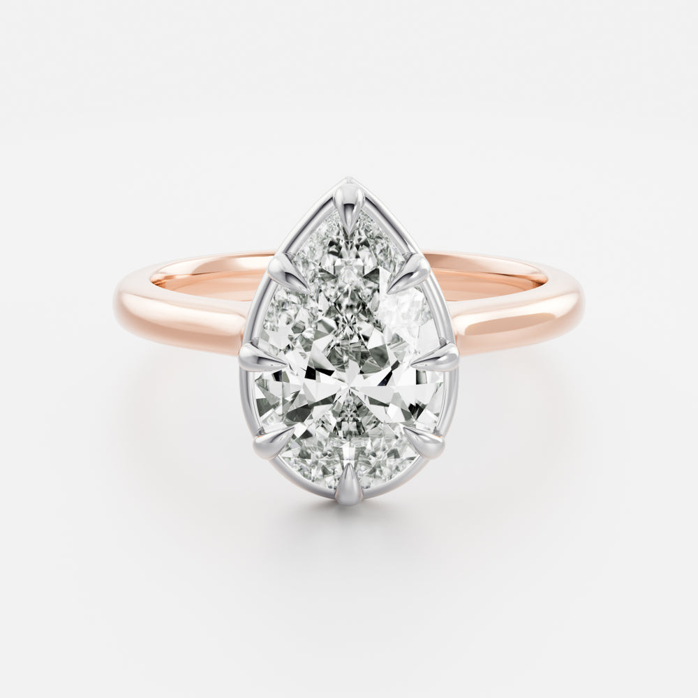 
                      
                        The Sophia Ring - Pear Cathedral Georgian Solitaire
                      
                    