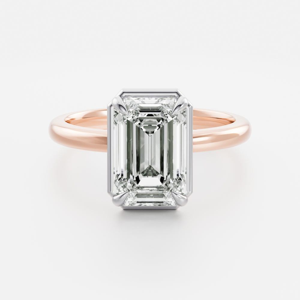 
                      
                        The Audrey Ring - Emerald Georgian Solitaire
                      
                    