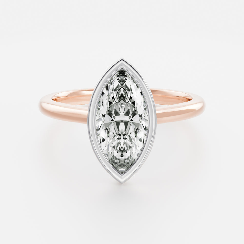 
                      
                        The Arie Ring - Marquise Bezel Solitaire
                      
                    