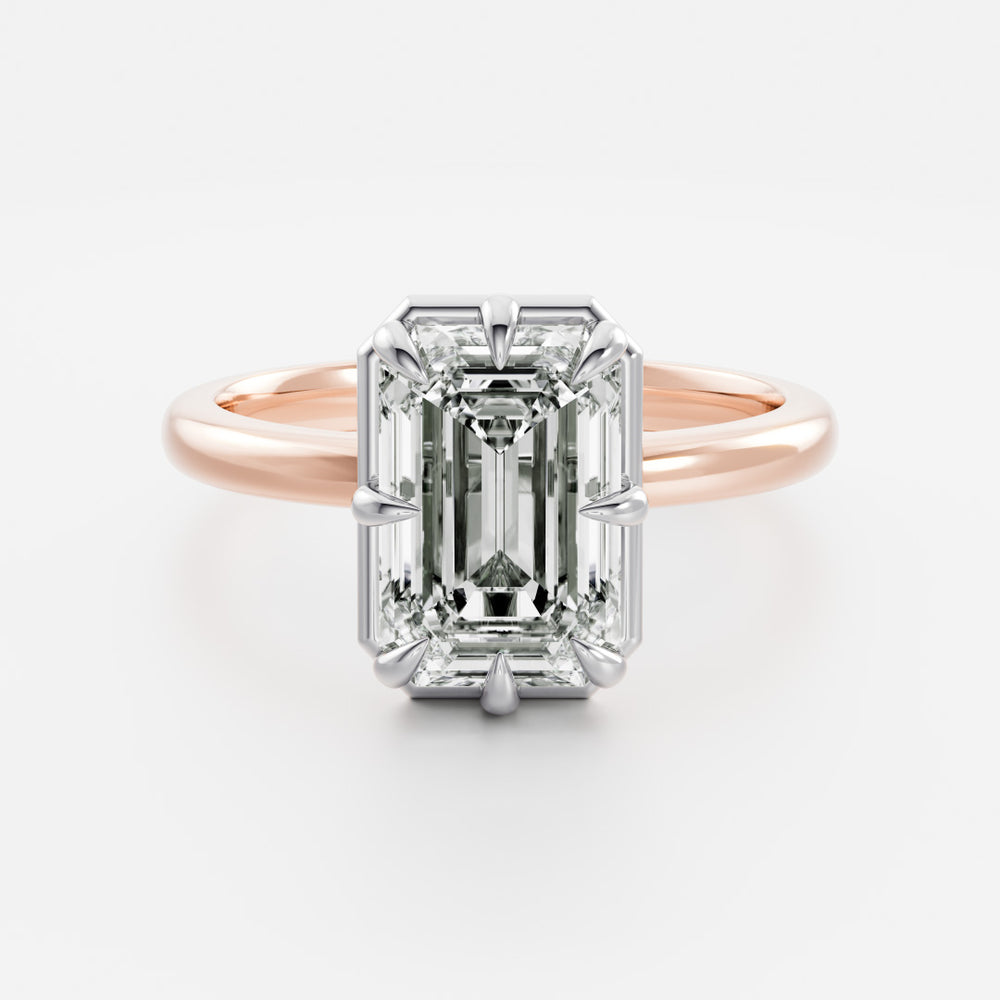
                      
                        The Audrey Ring - Emerald Georgian Solitaire
                      
                    