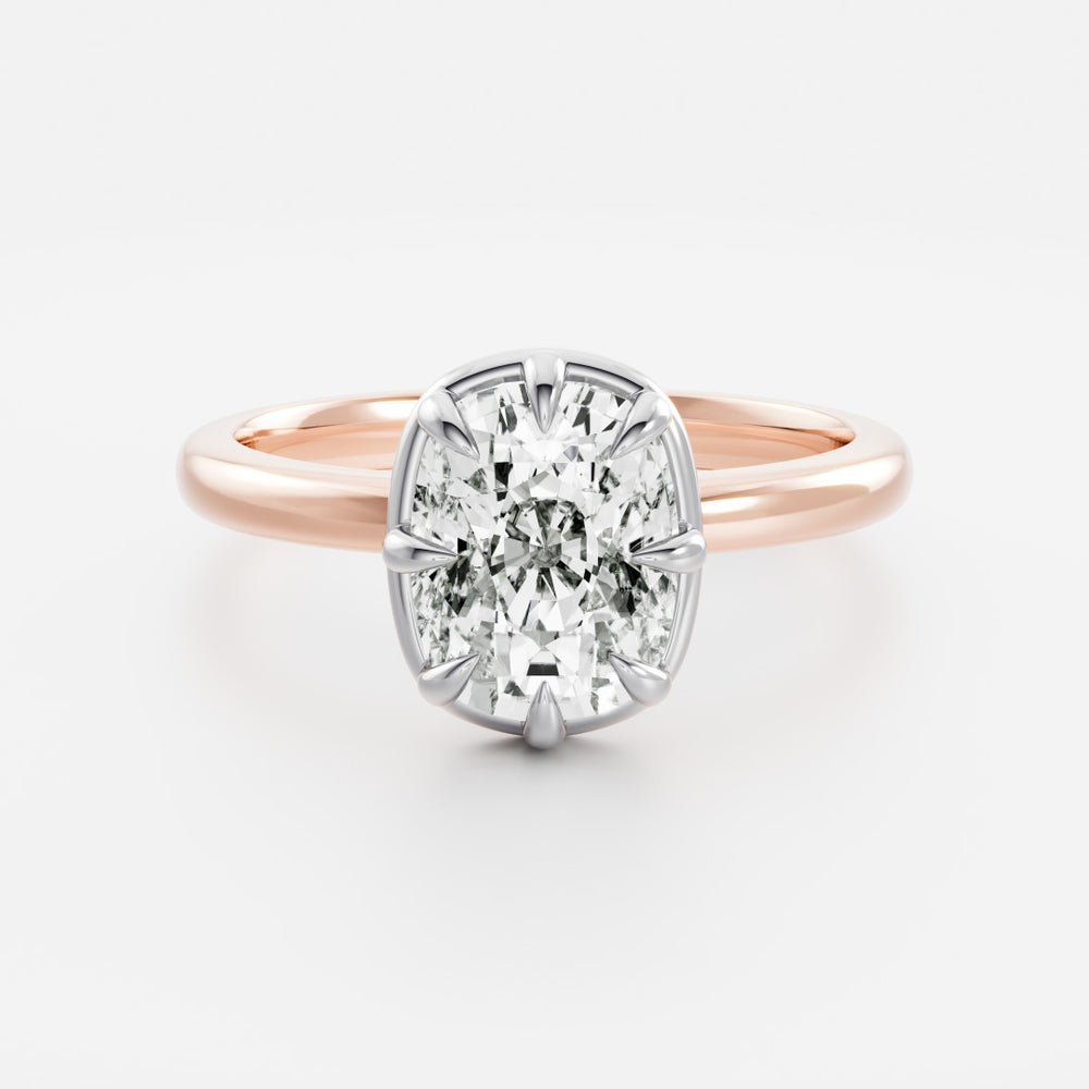 
                      
                        The Ophelia Ring - Elongated Cushion Georgian Solitaire
                      
                    