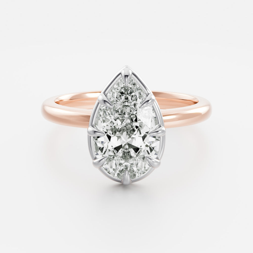 
                      
                        The Sophia Ring - Pear Georgian Solitaire
                      
                    