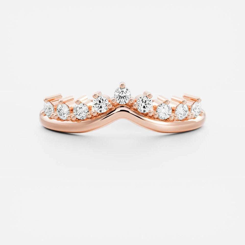 
                      
                        The Cybelle Ring - Chevron Wedding Band
                      
                    