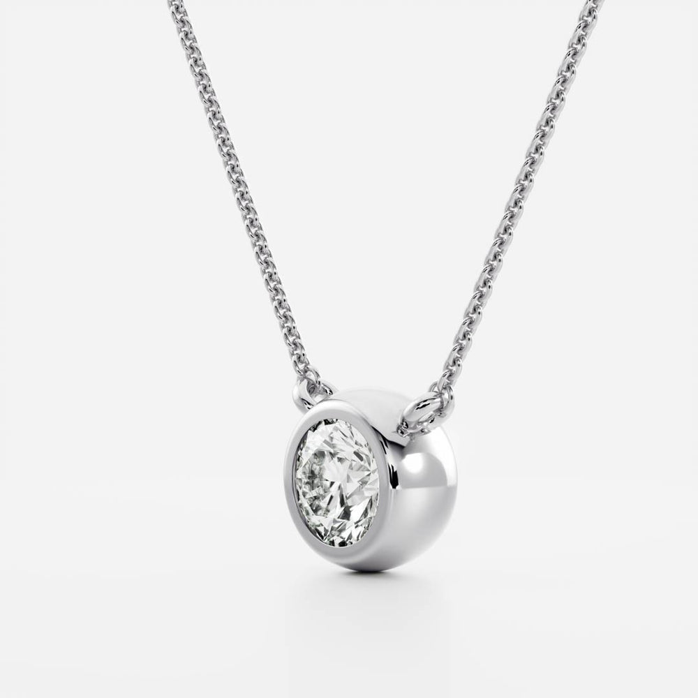 
                      
                        The Vera Necklace - Round Bezel Pendant
                      
                    