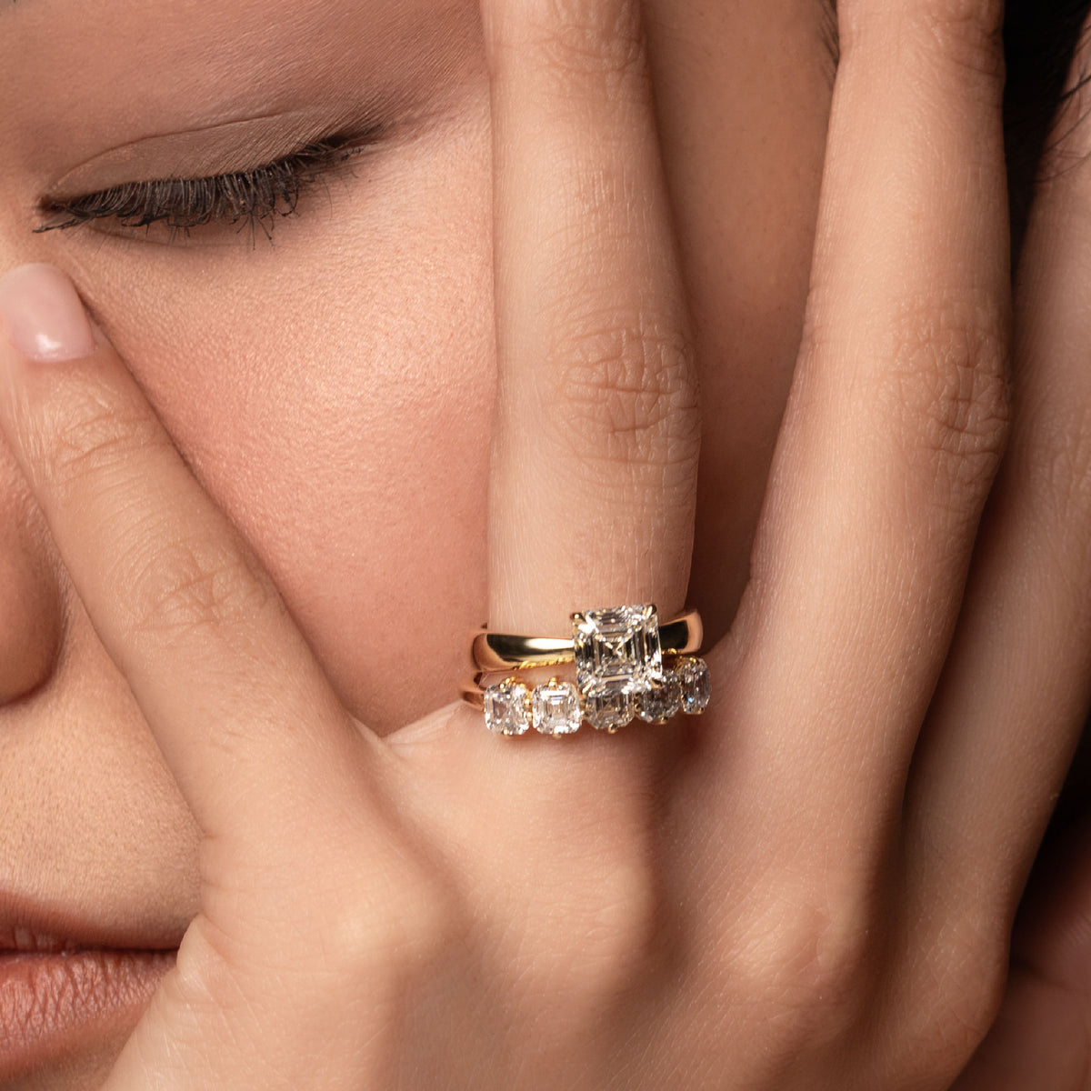 The Amalia Ring - Asscher Tapered Solitaire