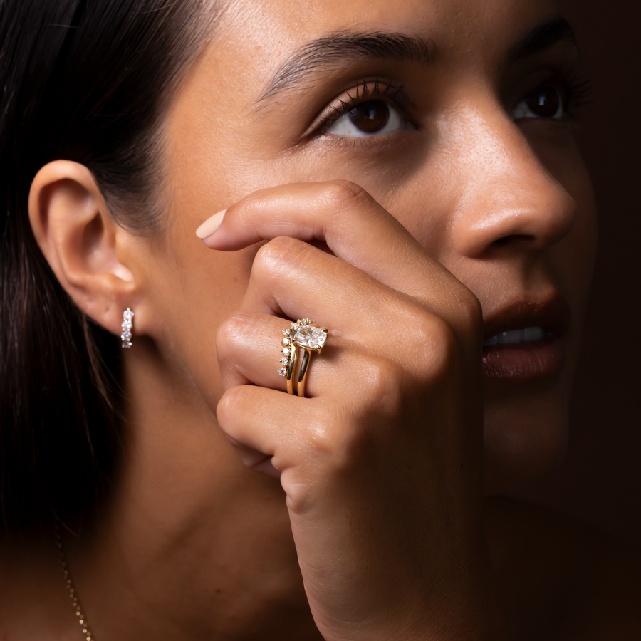The Cybelle Ring - Chevron Wedding Ring