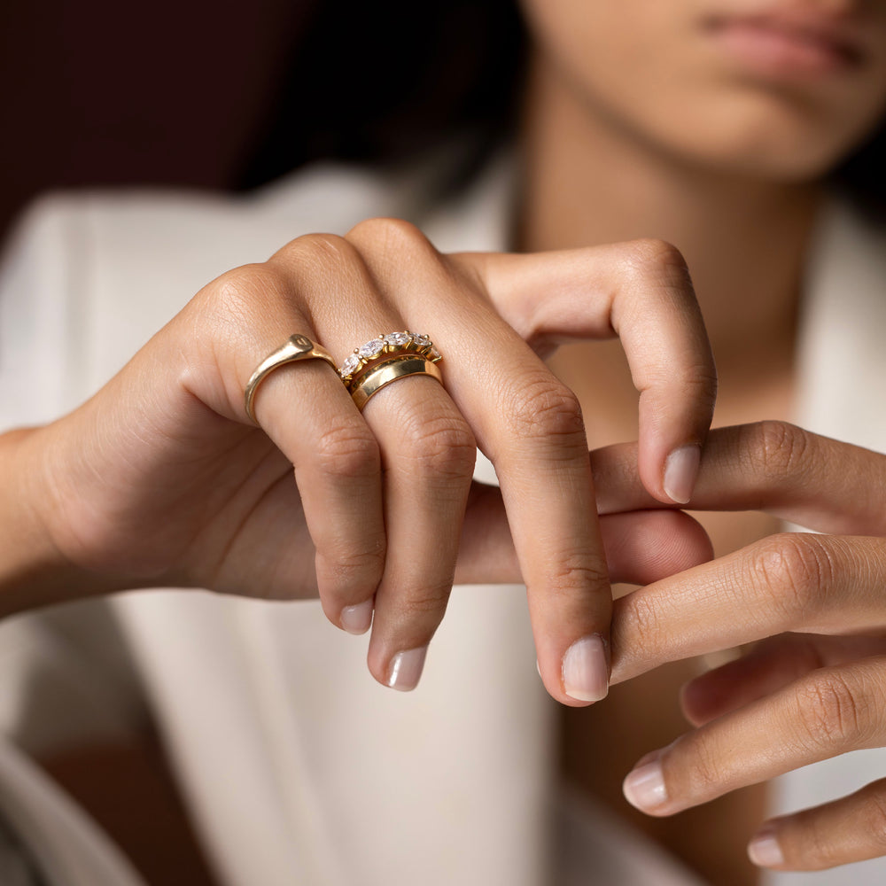 
                      
                        Signature Petite Oval Signet Ring
                      
                    