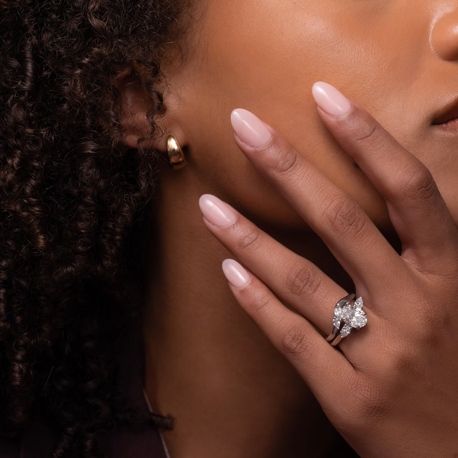 The Florence Ring - Oval and Pear Cathedral Trilogy