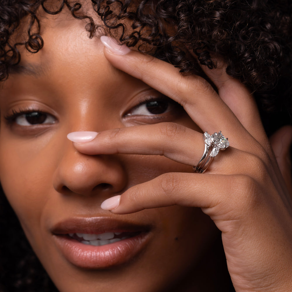 
                      
                        The Eve Ring - Curved Pear Ceremonial Ring
                      
                    