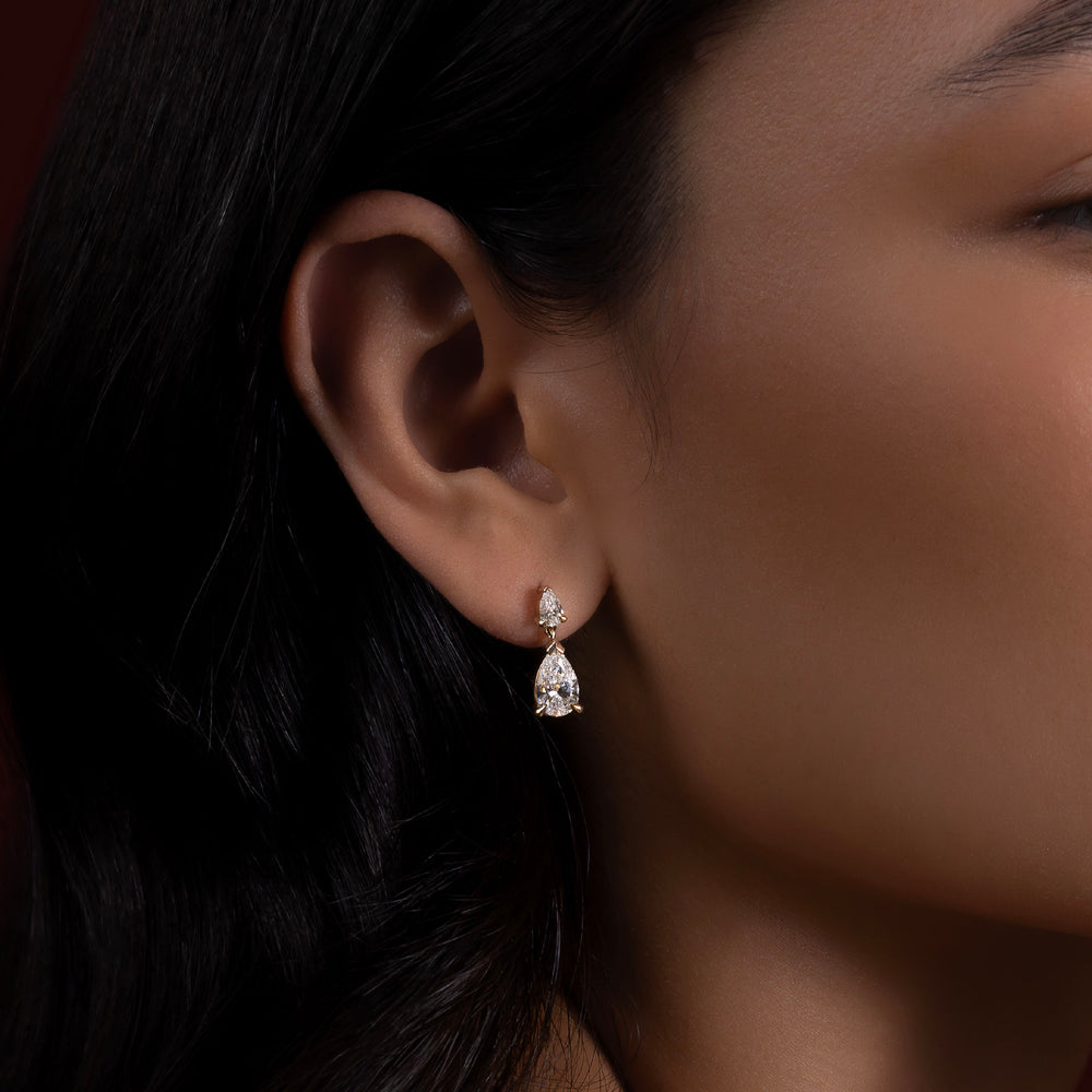 
                      
                        The Arietta Earrings - Pear Double Drop Earrings
                      
                    