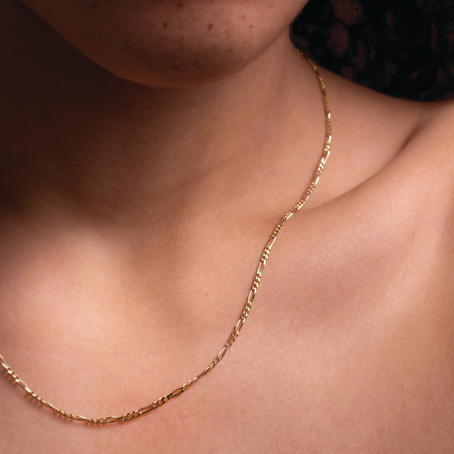 The Diamond Cut Figaro Chain