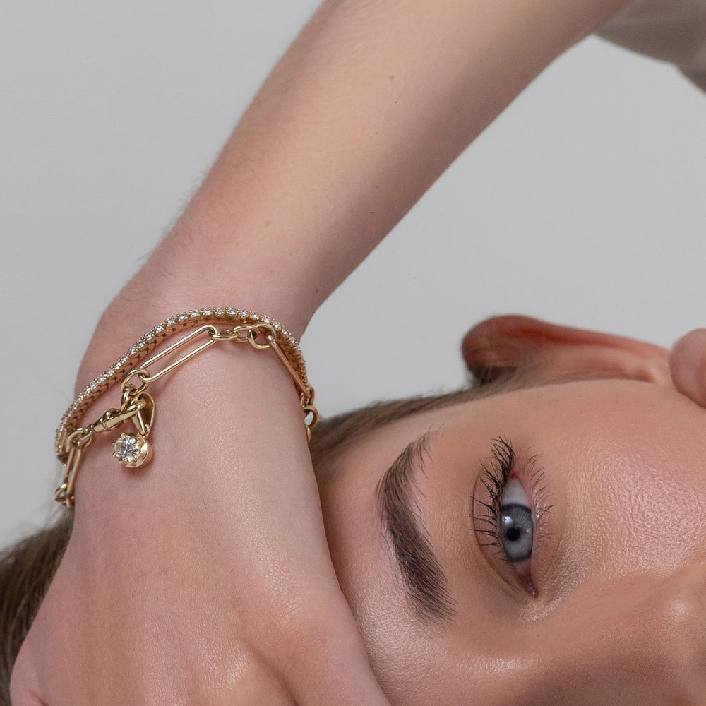 The Paperclip Figaro Bracelet