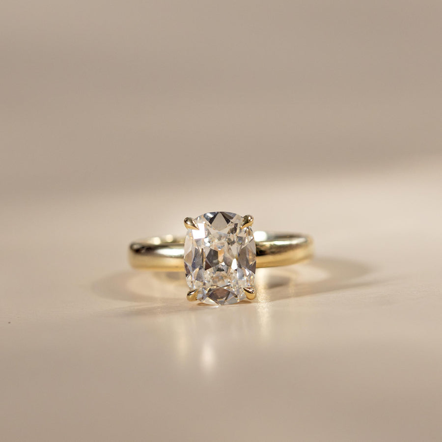 The Ophelia Ring - Elongated Cushion Solitaire