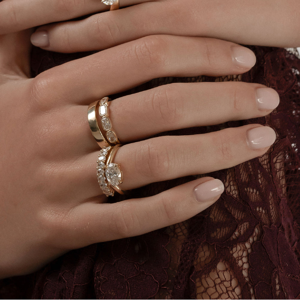 
                      
                        The Maya Ring - Oval Curved Solitaire
                      
                    
