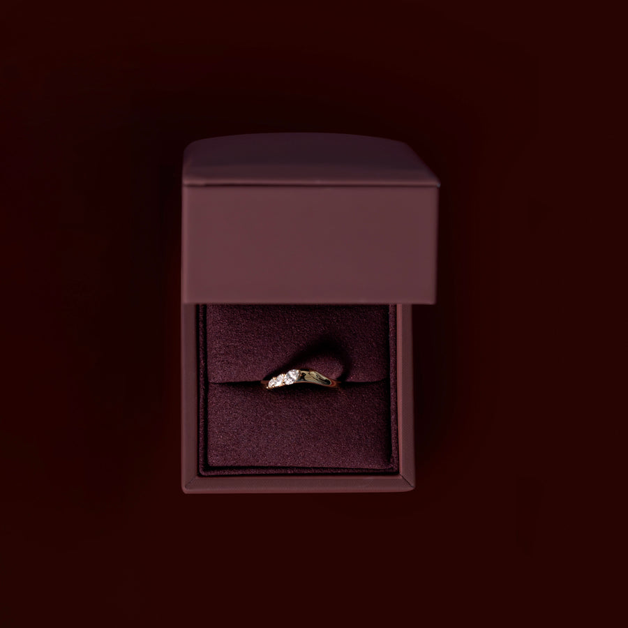 The Eve Ring - Curved Marquise Wedding Ring