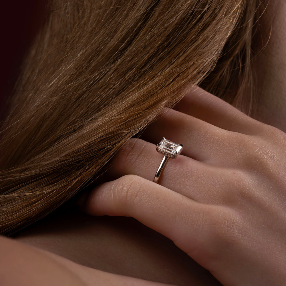 
                      
                        The Audrey Ring - Emerald Cathedral Solitaire
                      
                    