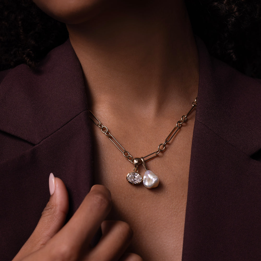 
                      
                        The Allegra Oval Pendant
                      
                    