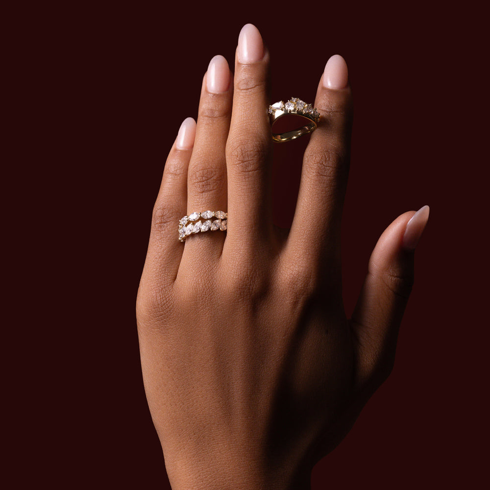 
                      
                        The Saphira Ring - Slanted Marquise Ceremonial Ring
                      
                    