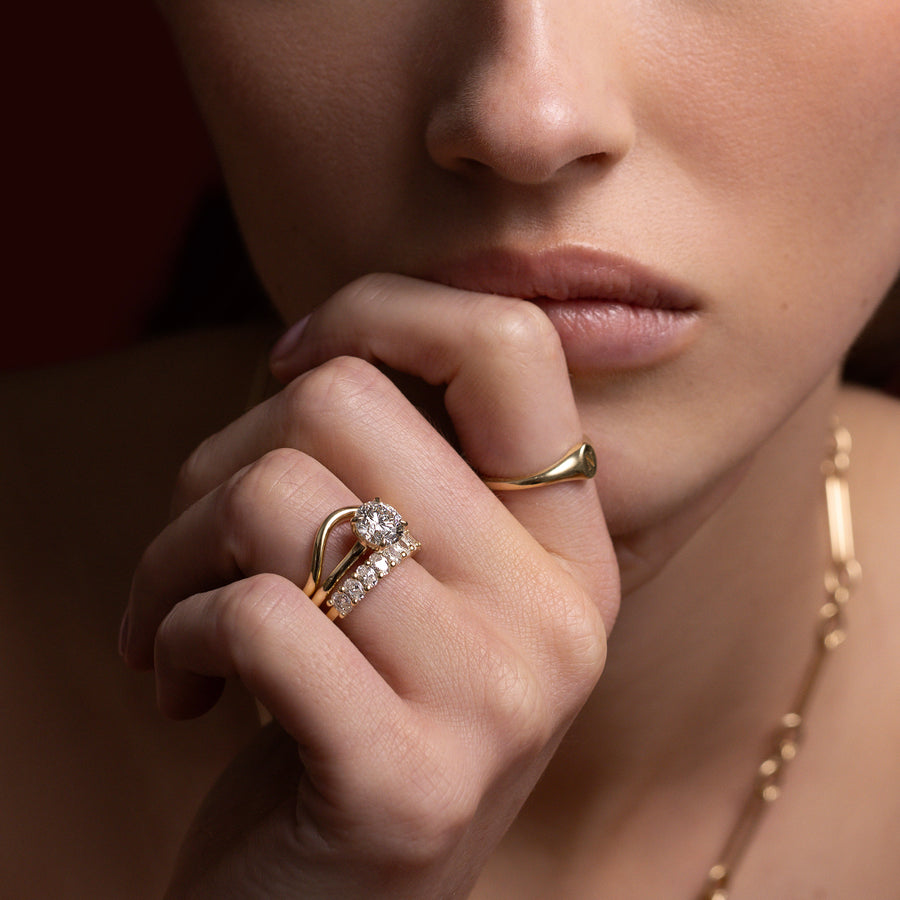 The Fae Ring - Organic Curved Wedding Ring