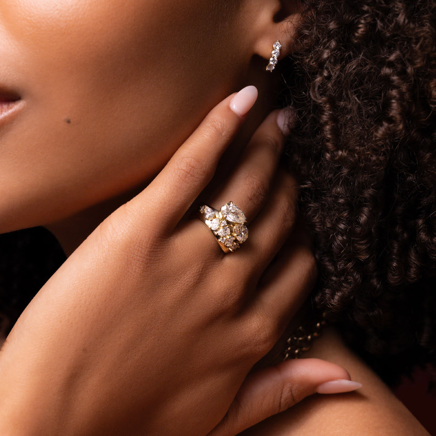 The Maëlys Ring - Oval and Pear Contoured Toi et Moi