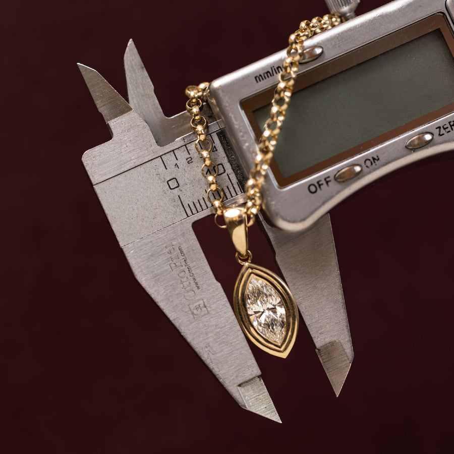 The Adira Marquise Double Bezel Pendant