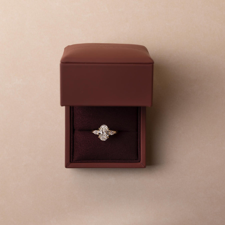 The Florence Ring - Oval and Pear Cathedral Trilogy