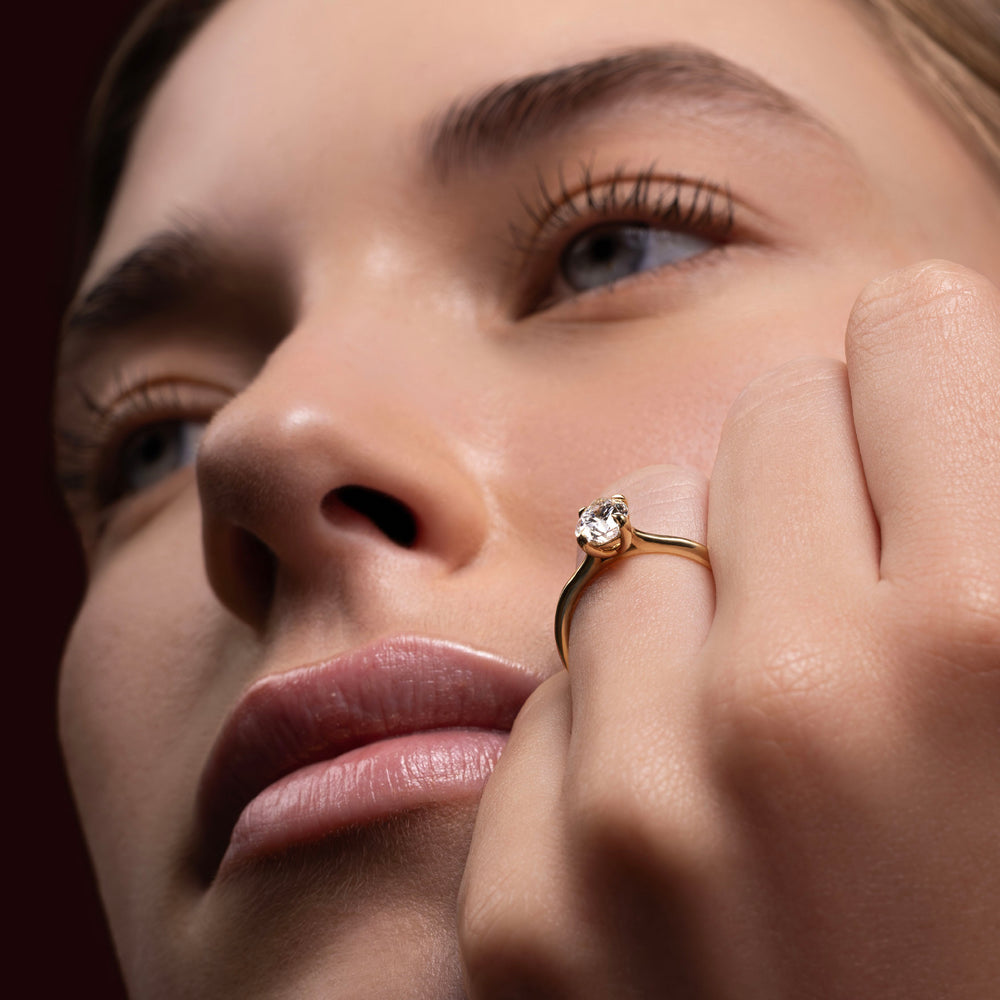 
                      
                        The Sophia Ring - Pear Cathedral Solitaire
                      
                    