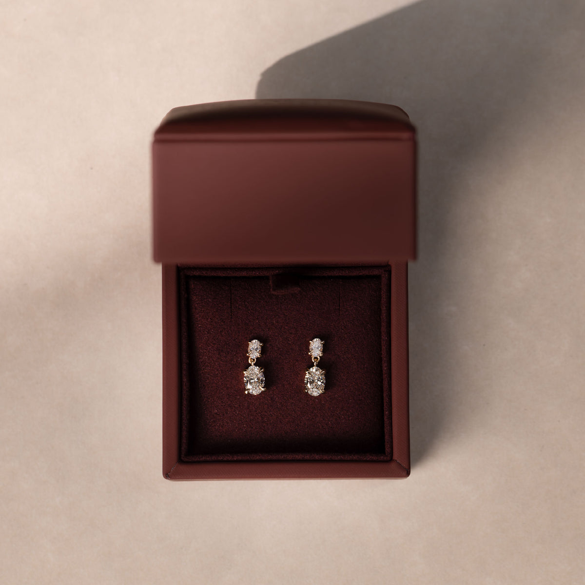 The Arietta Earrings - Oval Double Drop Earrings