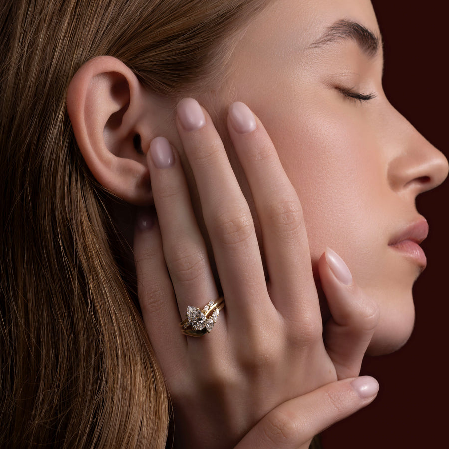 The Amira Ring™ - Pear with Marquise Accents