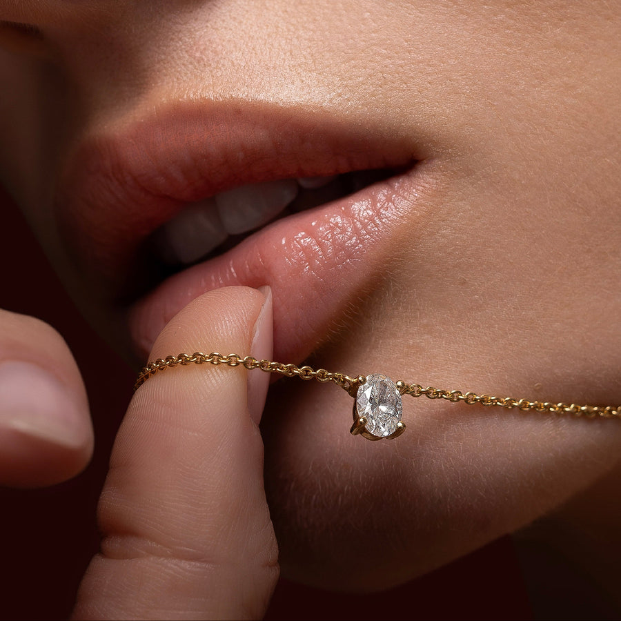 The Iris Necklace - Oval Pendant