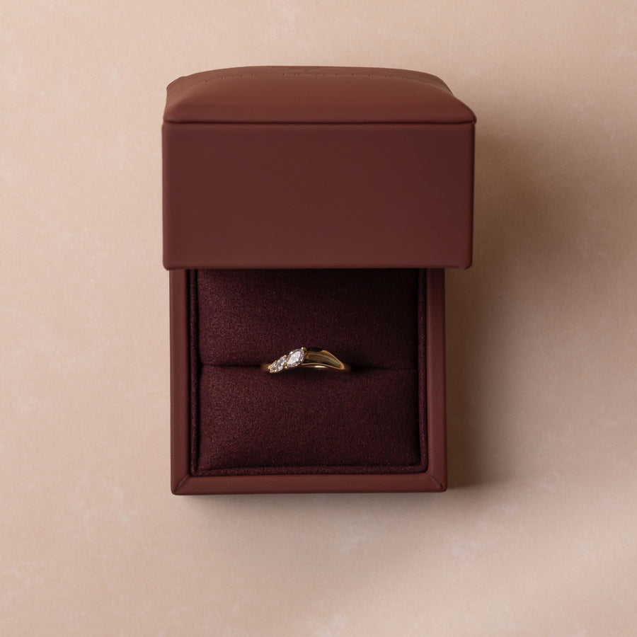 The Eve Ring - Curved Marquise Wedding Ring