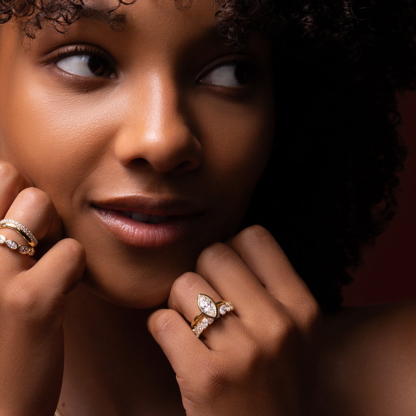 The Arie Ring - Marquise Bezel Solitaire