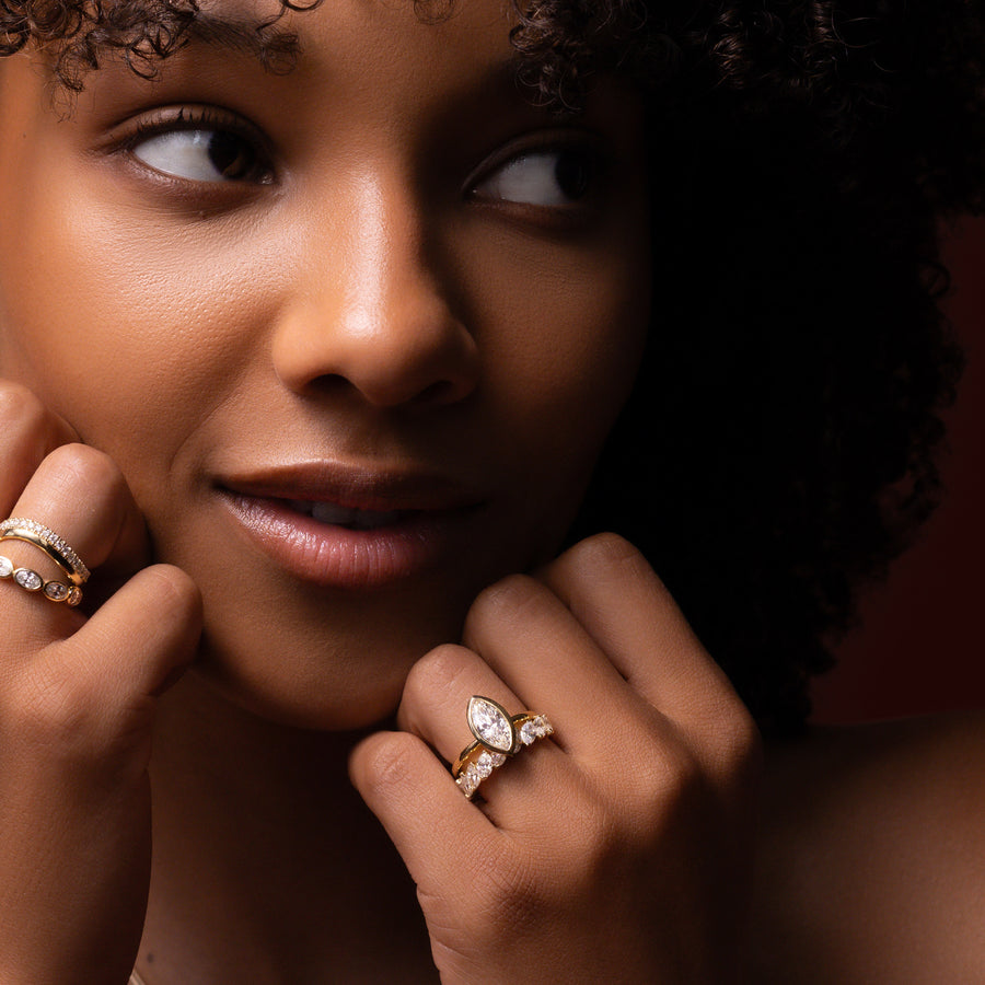 The Arie Ring - Marquise Bezel Solitaire