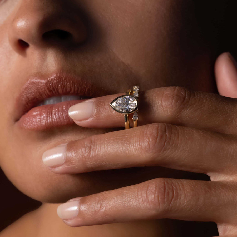 The Sophia Ring - Pear Bezel Solitaire