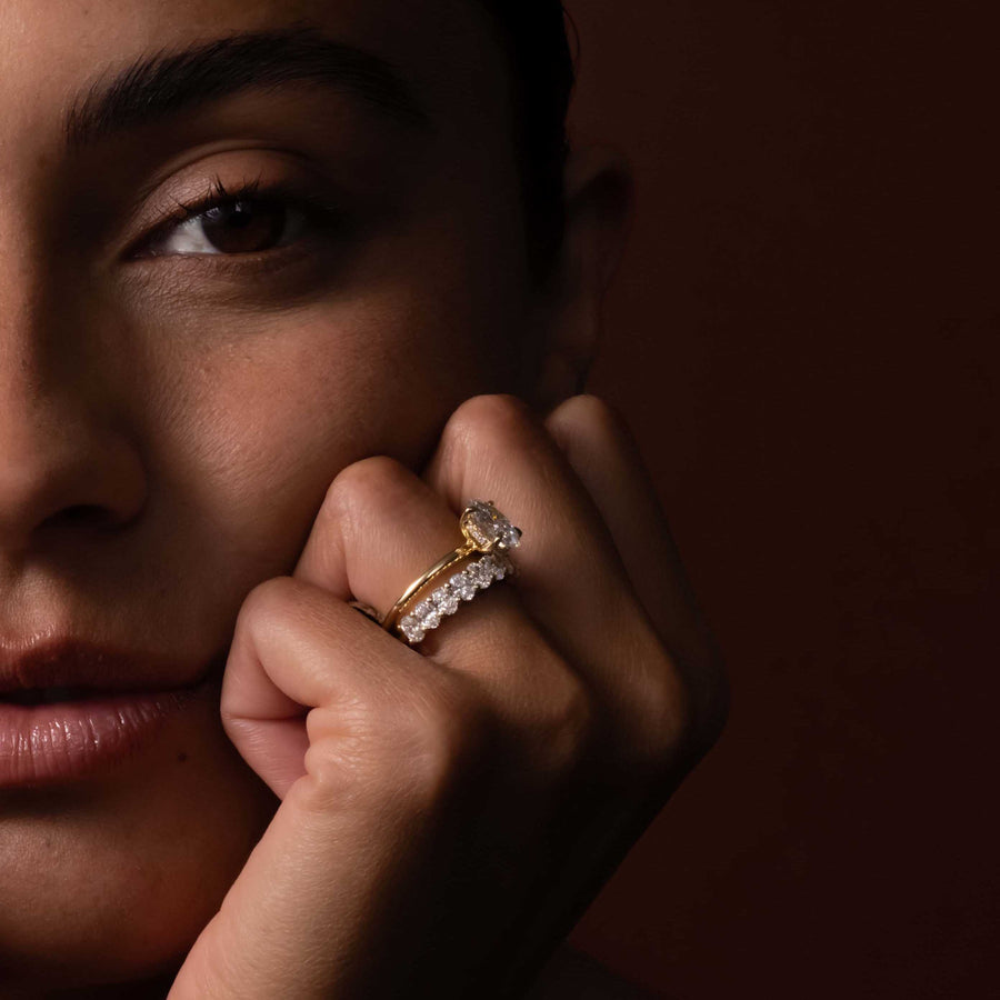The Gia Ring - Half Oval Ring