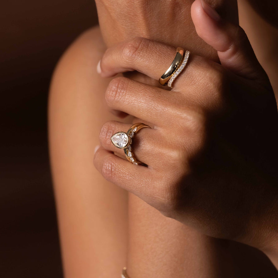 The Sophia Ring - Pear Bezel Solitaire