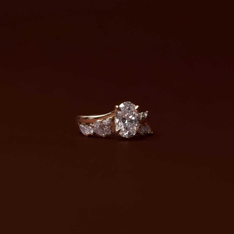 The Oceane Ring - Marquise and Round Brilliant Wedding Ring