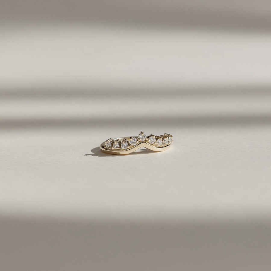 The Cybelle Ring - Chevron Wedding Ring