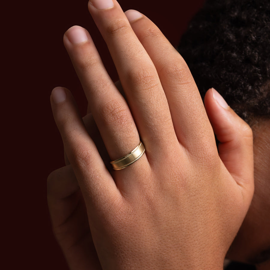 The Orion Ring - Milgrain-Detail Men's Wedding Band