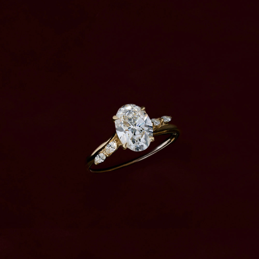 The Amira Ring - Oval with Marquise Accents