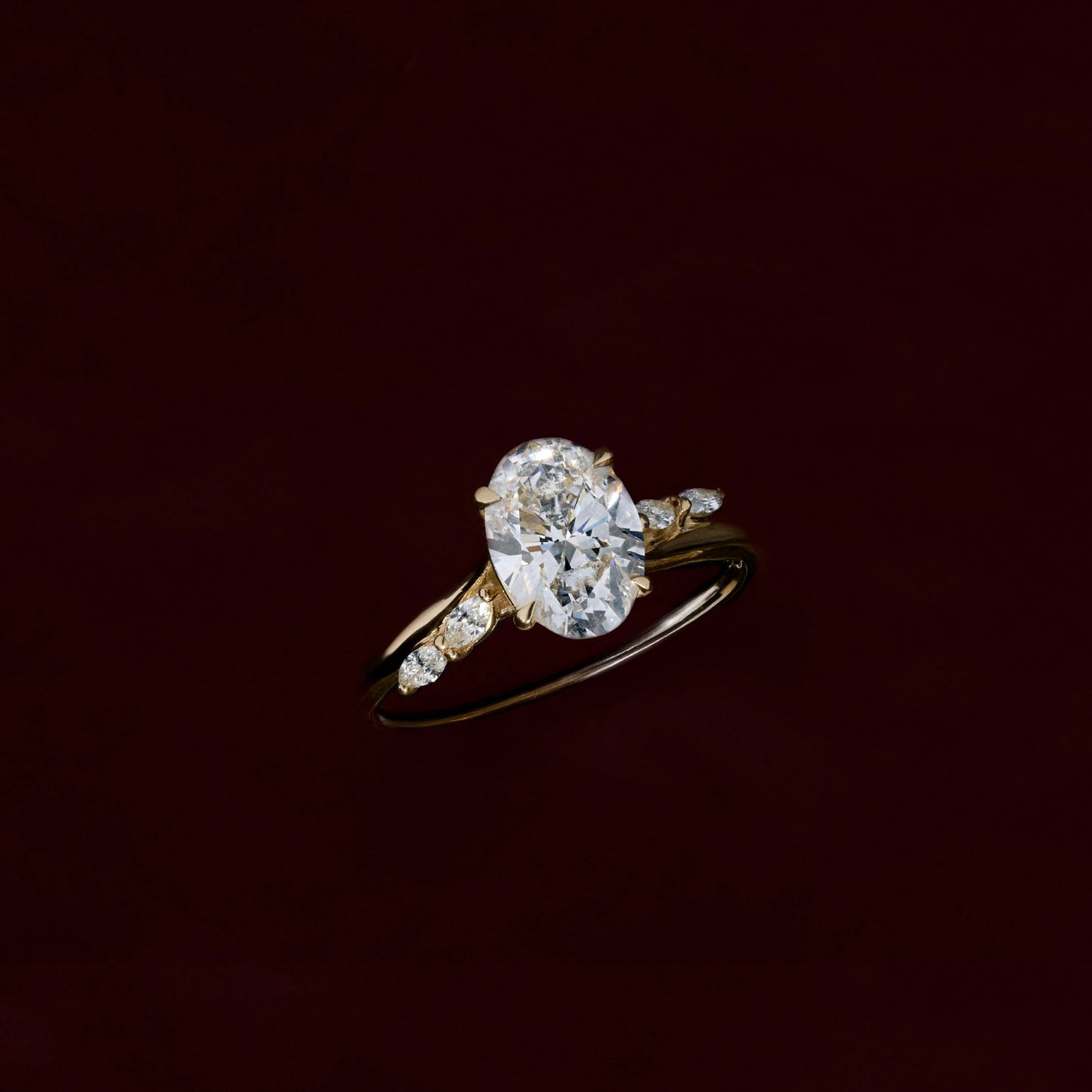 The Amira Ring - Oval with Marquise Accents