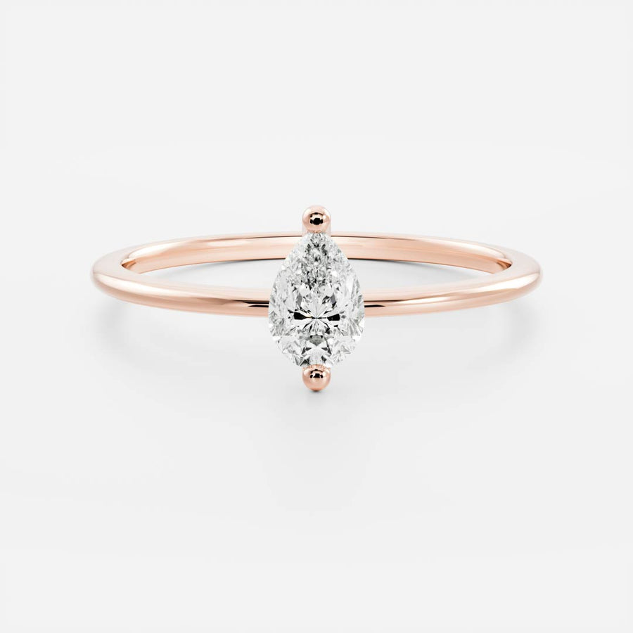 The Sol Ring - Pear Petite Ring